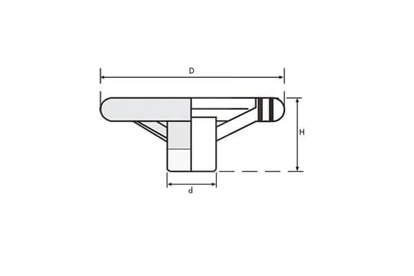 EAV Series Aluminum Injection Machine Wheels Technical Drawing