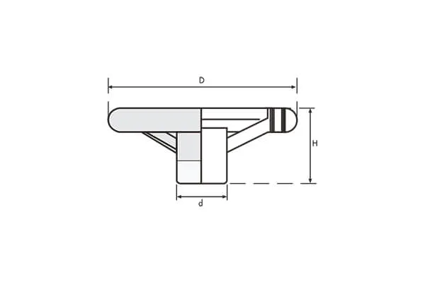 EDV Series Cast Iron Machine Wheels Technical Drawing