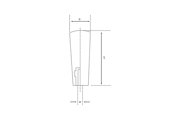 KOL Series Bakelite Handles with Insert Technical Drawing