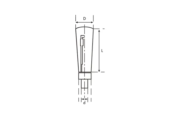 ADS Series Aluminum Revolving Handles Technical Drawing